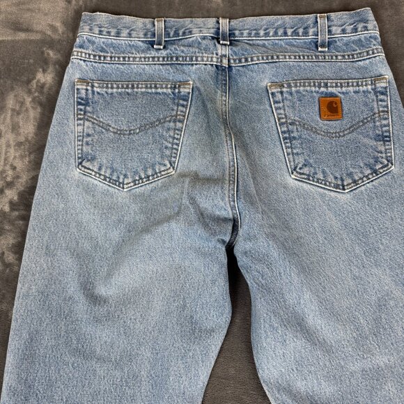 Carhartt Jeans, 36X32, Light Blue, B18STW, Men’s Workwear Traditional Fit - Picture 9 of 11